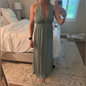 Elegant Green Maxi Dress